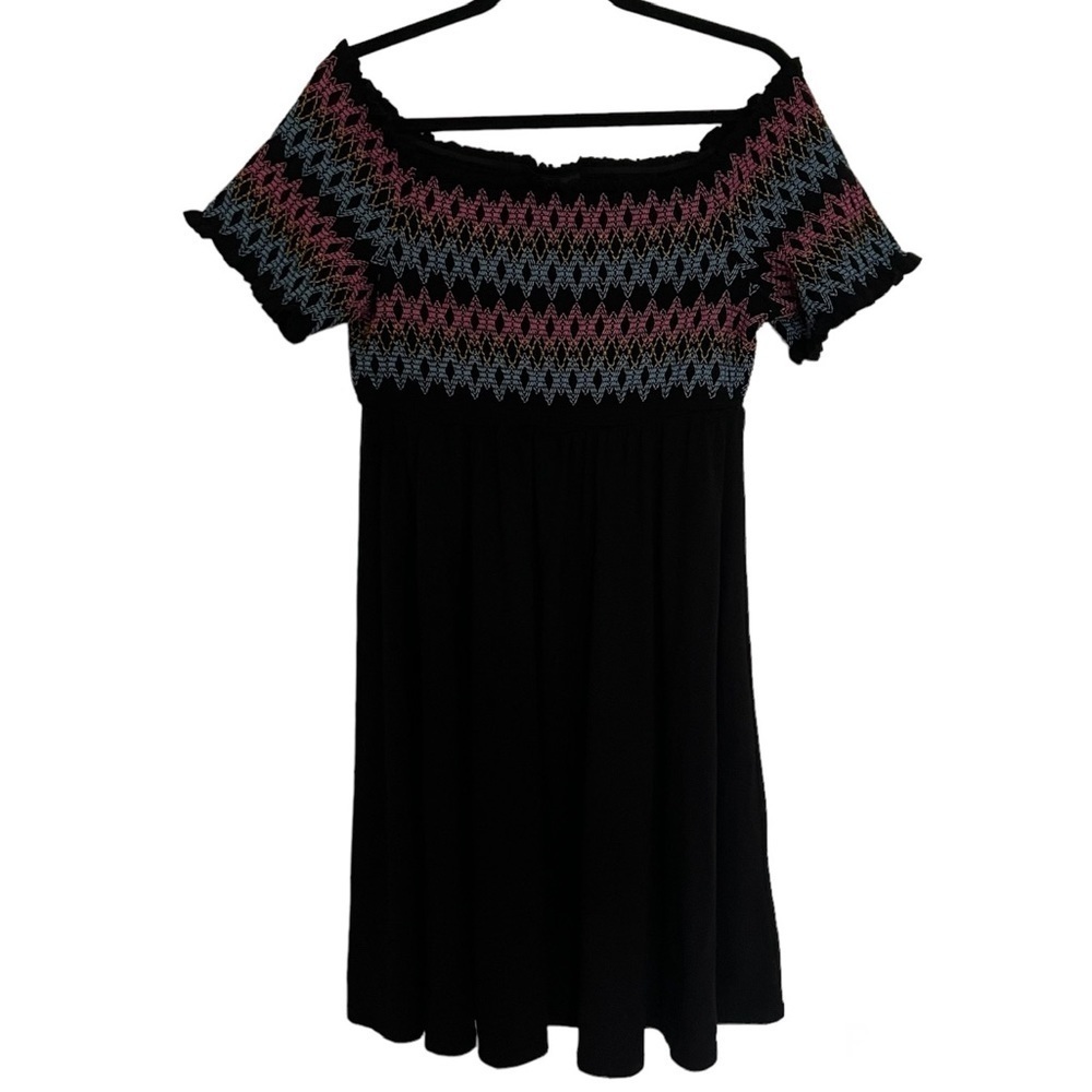 Torrid Black and Pink Mini Dress